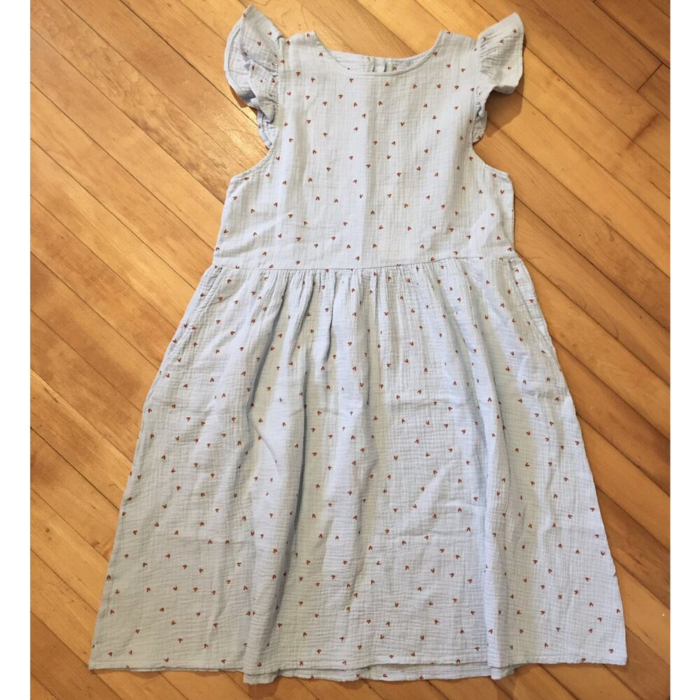 NWT Kids On The Moon Blue Hearts Dress